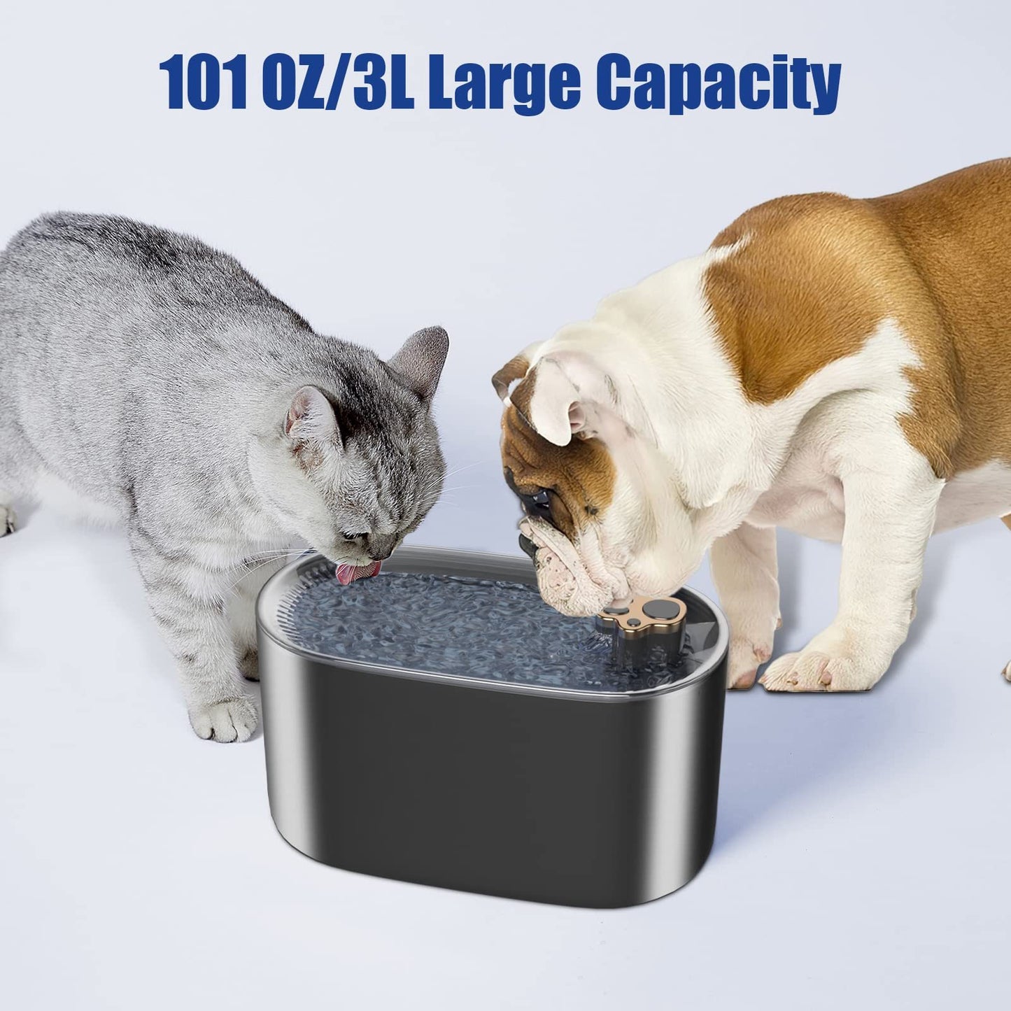 3L kattenwaterfonteinfilter Automatische drinker voor honden Katten Waterdispenser voor huisdieren Ultrastille waterdispenser met LED-licht Huisdierproducten