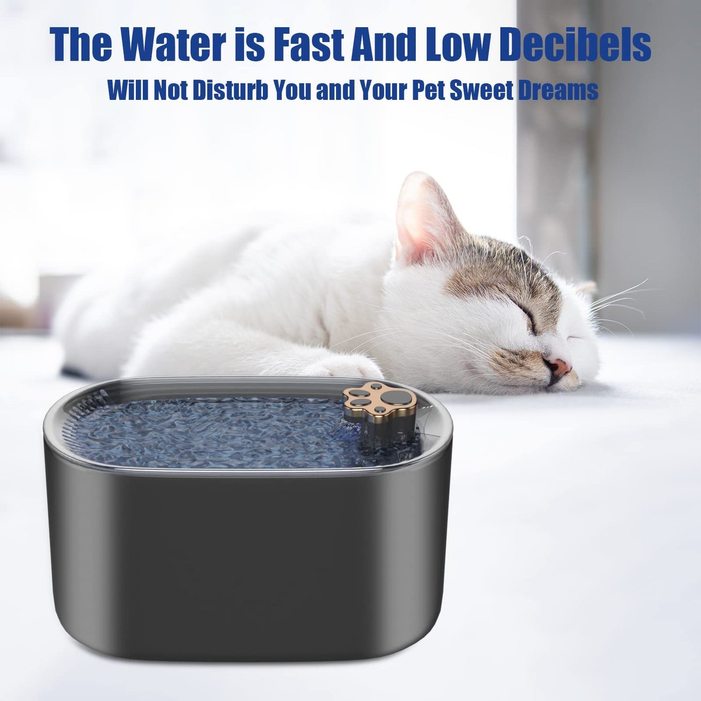 3L kattenwaterfonteinfilter Automatische drinker voor honden Katten Waterdispenser voor huisdieren Ultrastille waterdispenser met LED-licht Huisdierproducten